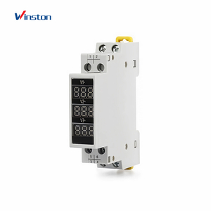 3P Din Rail Voltage Meter Indicator LED Display Voltmeter