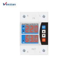 63A 80A 100A Factory Price Din Rail Adjustable Digital Dual Display Over And Under Voltage Protector For Household