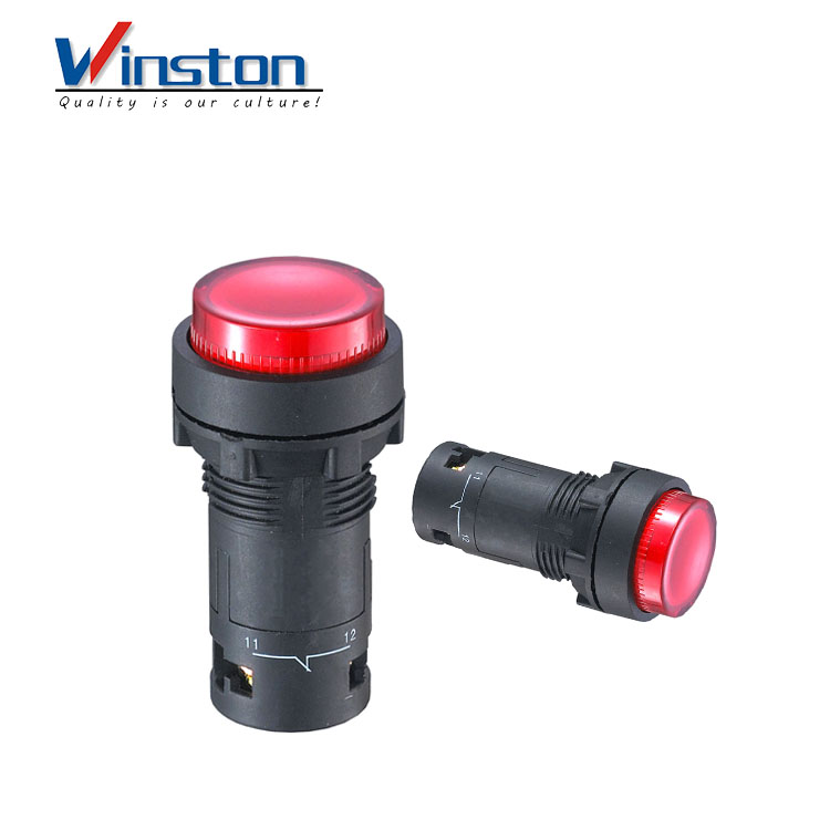 self-locking led push button switch Convex head button red green yellow 22mm