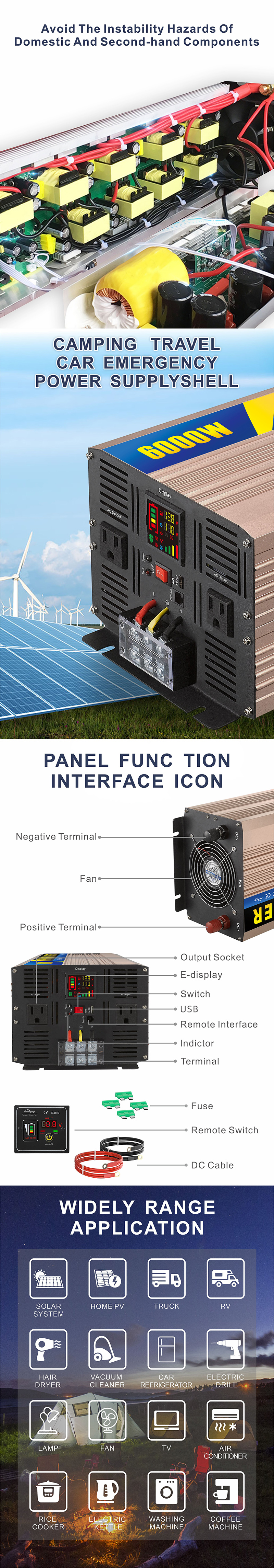 中性款 6000W玫瑰金逆变器详情页4
