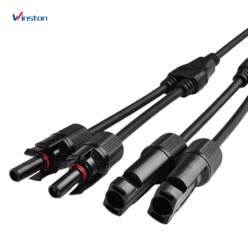 Winston 2 to 1 DC female and male waterproof pv solar branch connector