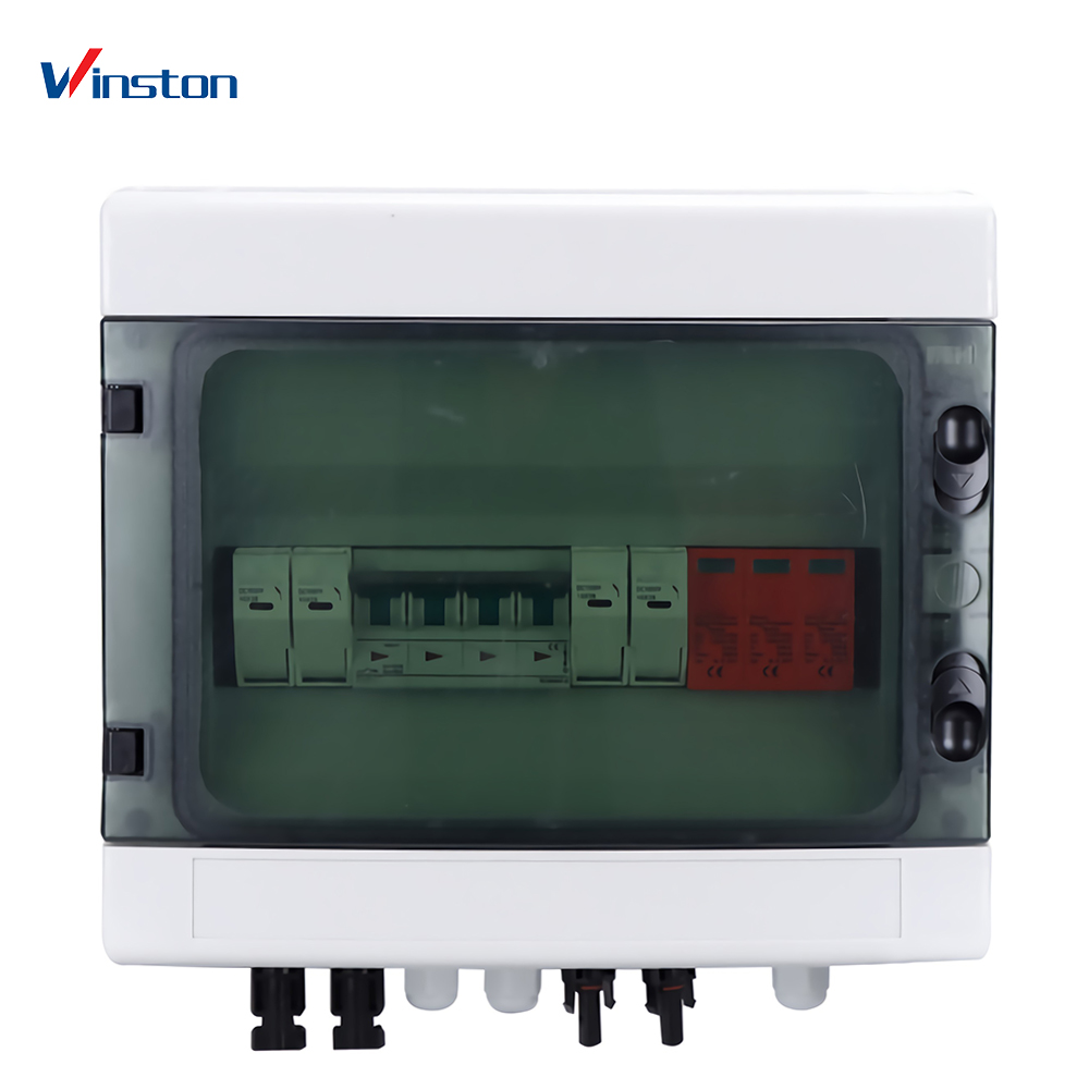 Winston IP65 2 IN 2 OUT 2 Strings 15A 500V DC Solar PV Array Combiner Box
