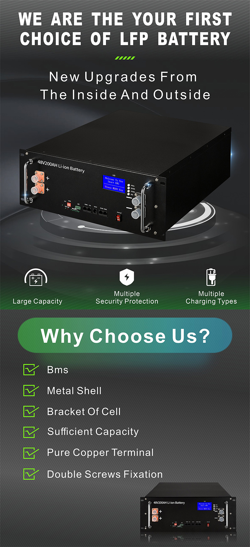 中性款 48A200Ah 储能锂电池详情页2