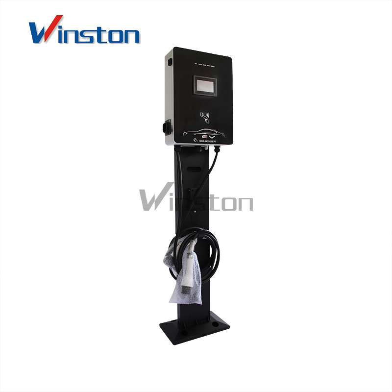 Electric Car Ev Charger Vertical Wall-mounted AC Charging Stations 14kw