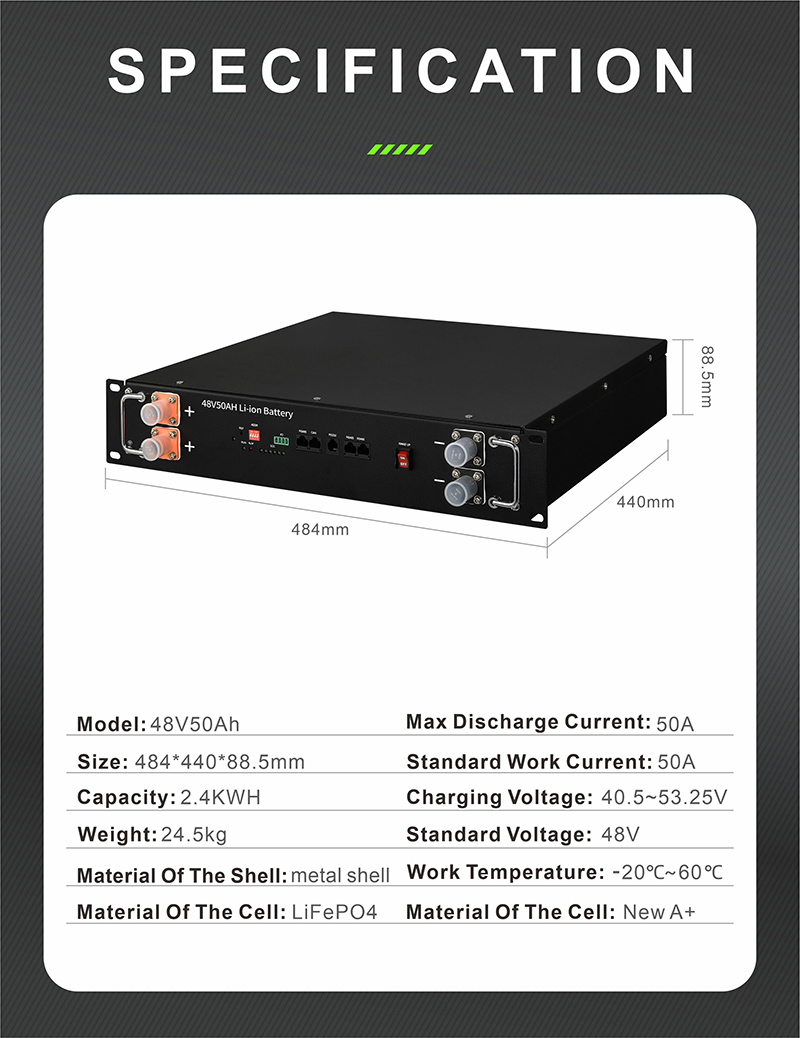 中性款 48A50AH 储能锂电池详情页7