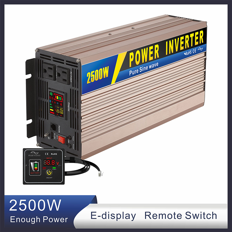 2500W 2.5KW Power Inverter Pure Sine Wave Inverter With Remote Switch