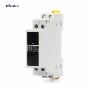 Din Rail AC 80V - 500V Voltage Meter Voltmeter Indicator LED Display Volt Meter Voltage Protector