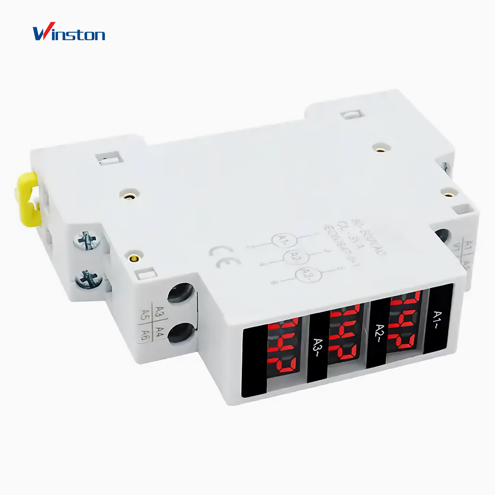 1 - 100A 3P Digital Display Din Rail Ammeter Current Meter