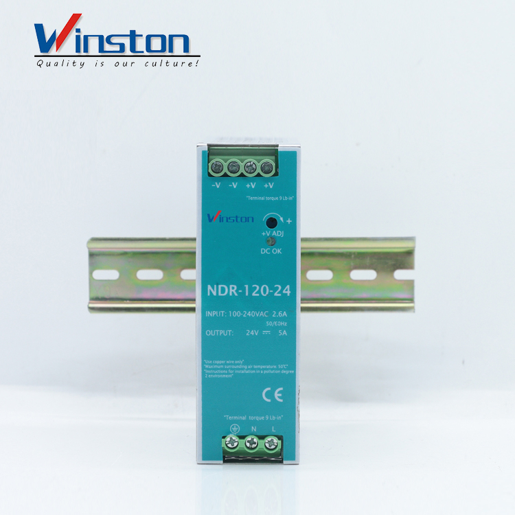 Winston NDR120-24 Industrial Use Dc 120W 24V 5A Single Switch Power Supply 