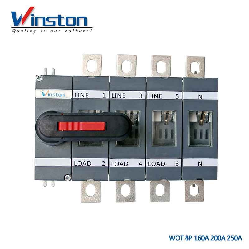 Industrial WOT 4pole 160A 200A 250A Load Isolation Switch
