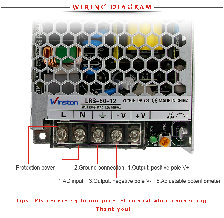 MEAN WELL LRS-100-15 100W 7A 15V Switching Power Supply