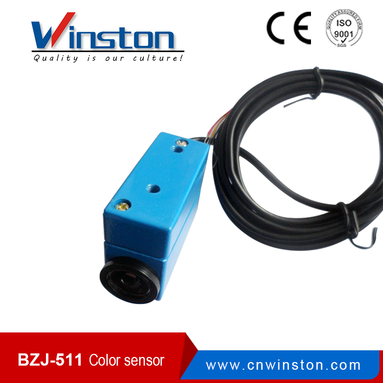 Winston BZJ-511 9mm NPN output Coaxial reflection Color mark sensor 