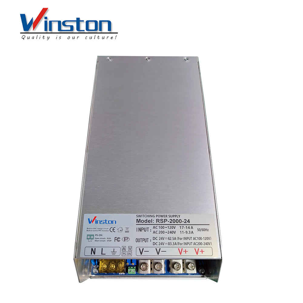 RSP-2000 24V Flat Panel Industrial Switching Power Supply with Single Output