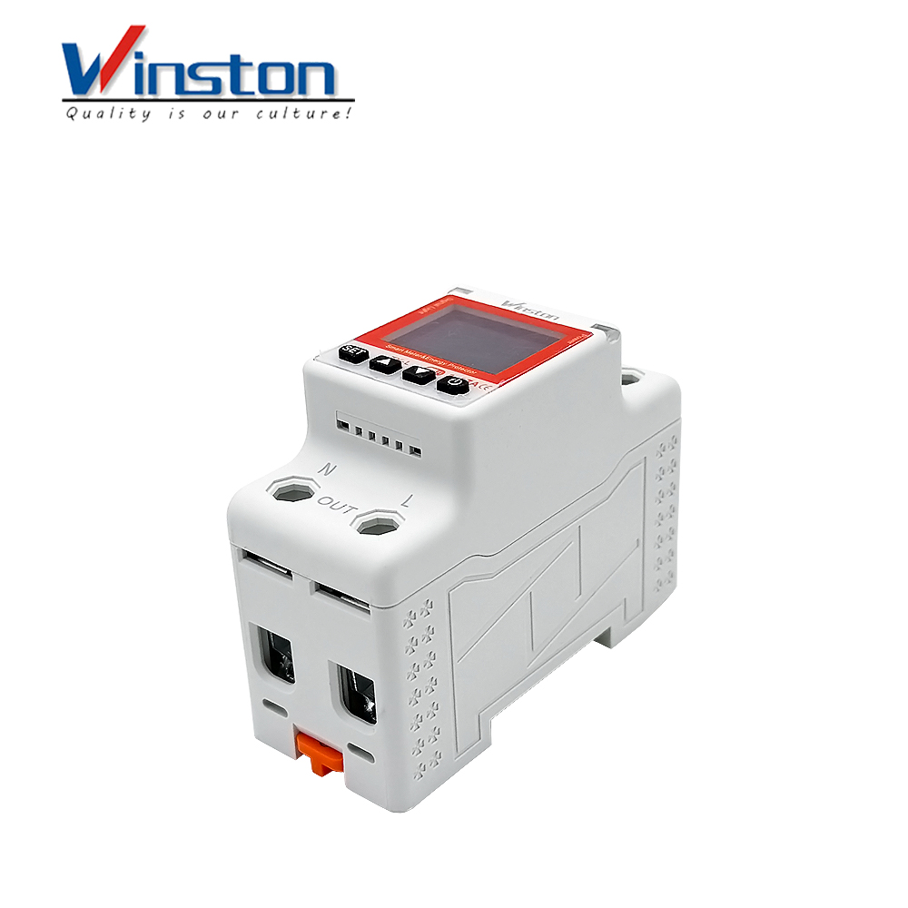 Winston 63A 2P WiFi Smart Circuit Breaker with LCD Display Auto Reclosing Energy Metering Over Under Voltage Protection CE