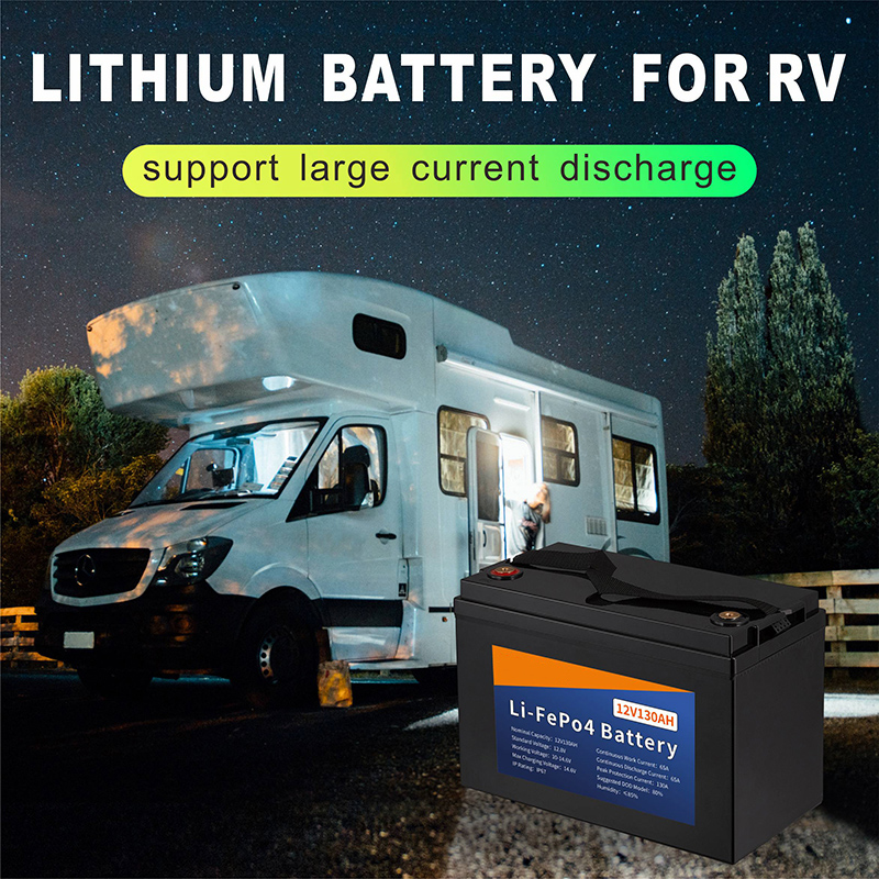 12V 130AH 1.66KWH LiFePO4 Li-Ion Storage Lithium Ion Battery