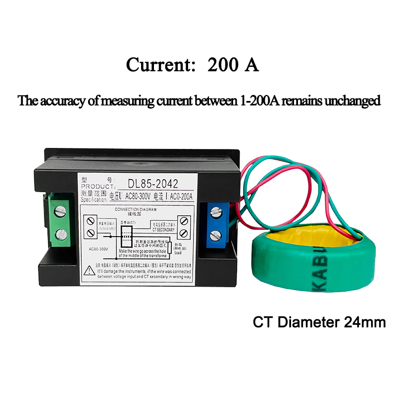 ac 80-300v 100a voltmètre ampèremètre affichage numérique double affichage  220v 0-50a 0-100a détecteur lcd affichage d69-2042