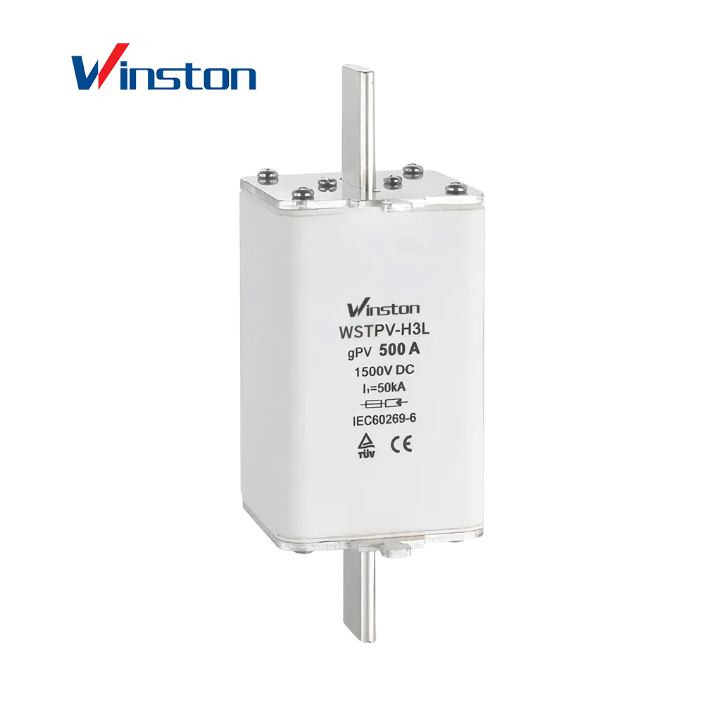 1500V 500A dc Fuse link low voltage high breaking contact knife type fuse base