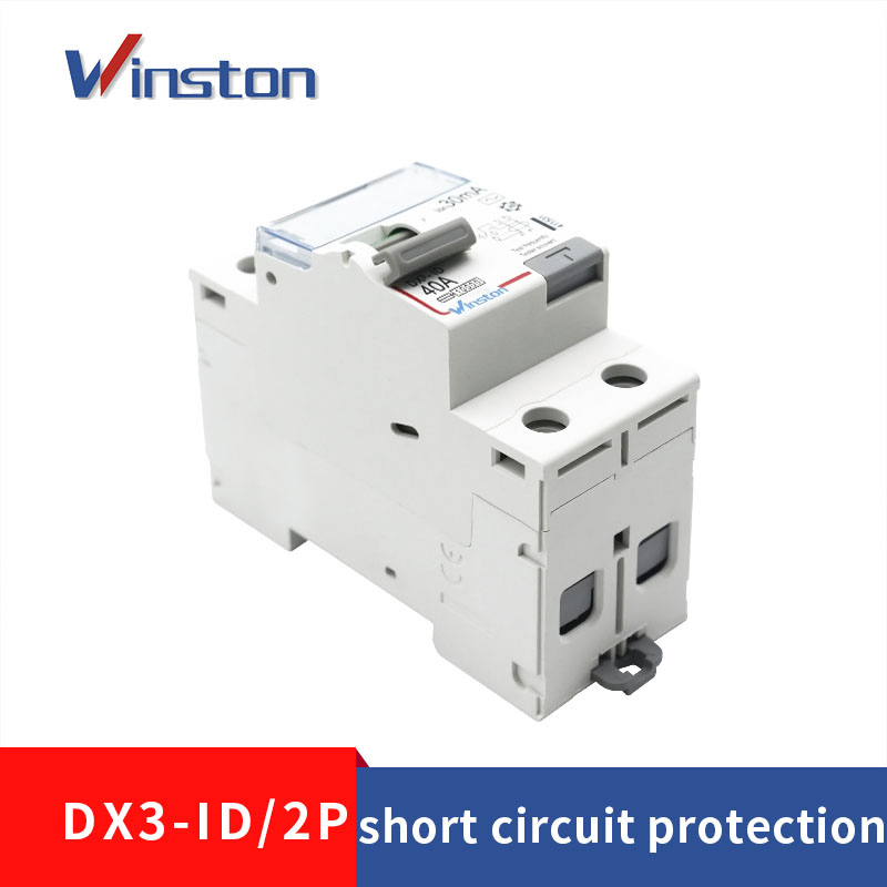 DX3-ID 2P 6-100A 230V 30MA 100MA RCCB Mini Leakage Circuit Breaker
