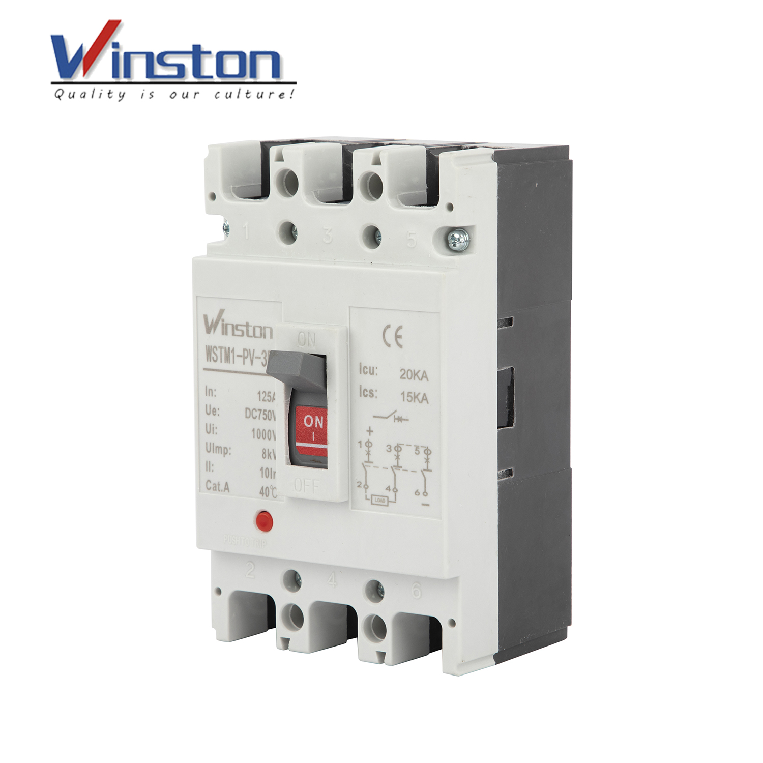 WSTM1-PV-3P Solar Molded Case Circuit Breakers