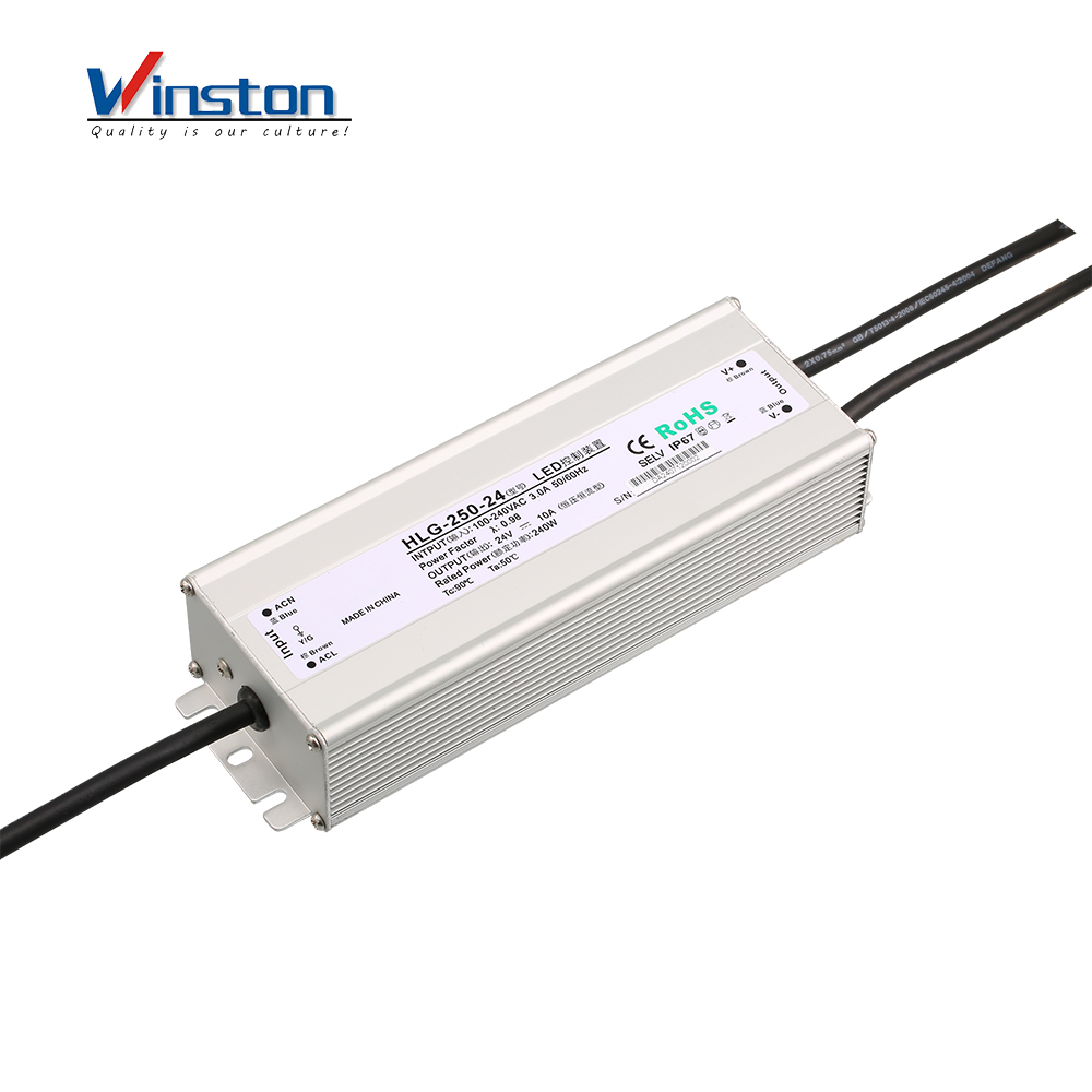 High Quality HLG-250 250W Waterproof Led Lighting Driver Power Supply