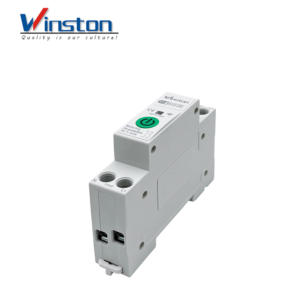 1P 63A WiFi Smart MCB Energy Monitoring Power Metering Remote Control Miniature Circuit Breaker DIN Rail Smart Switch