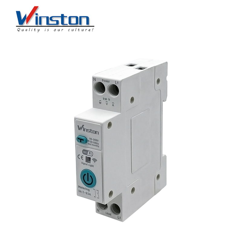 Wi Fi Rcbo 63A WiFi Smart Circuit Breaker RCBO with Energy Metering Power ...