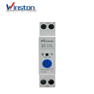 Winston 40A WiFi DC Smart Circuit Breaker 8-90V 12V 24V 48V 72V Tuya Remote Control Switch Din Rail for Solar PV Battery RV CE
