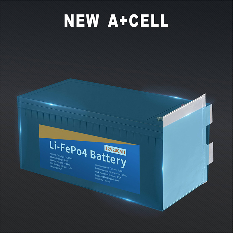 12V 200AH 2.56KWH LiFePO4 Li-Ion Storage Lithium Ion Battery