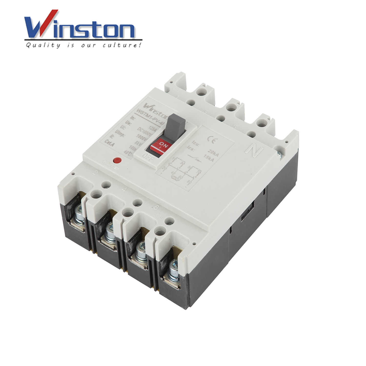 WSTM1-PV-4P Solar Molded Case Circuit Breakers
