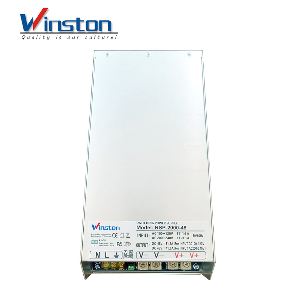 RSP-2000 24V Flat Panel Industrial Switching Power Supply with Single Output