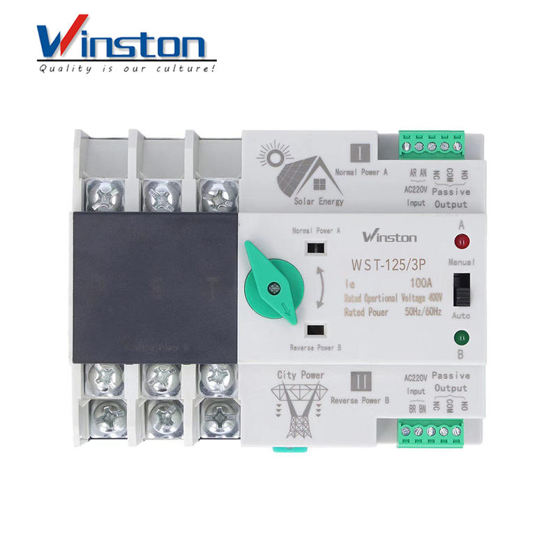 WST-100 2P 3P 4P Dual Power Automatic Transfer Switch SOLAR ATS