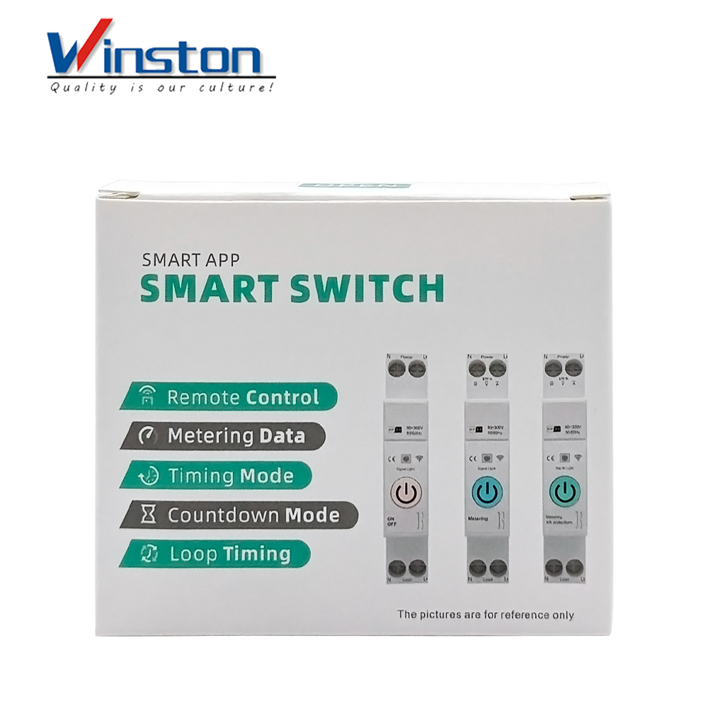 1P 63A WiFi Smart MCB Energy Monitoring Power Metering Remote Control Miniature Circuit Breaker DIN Rail Smart Switch
