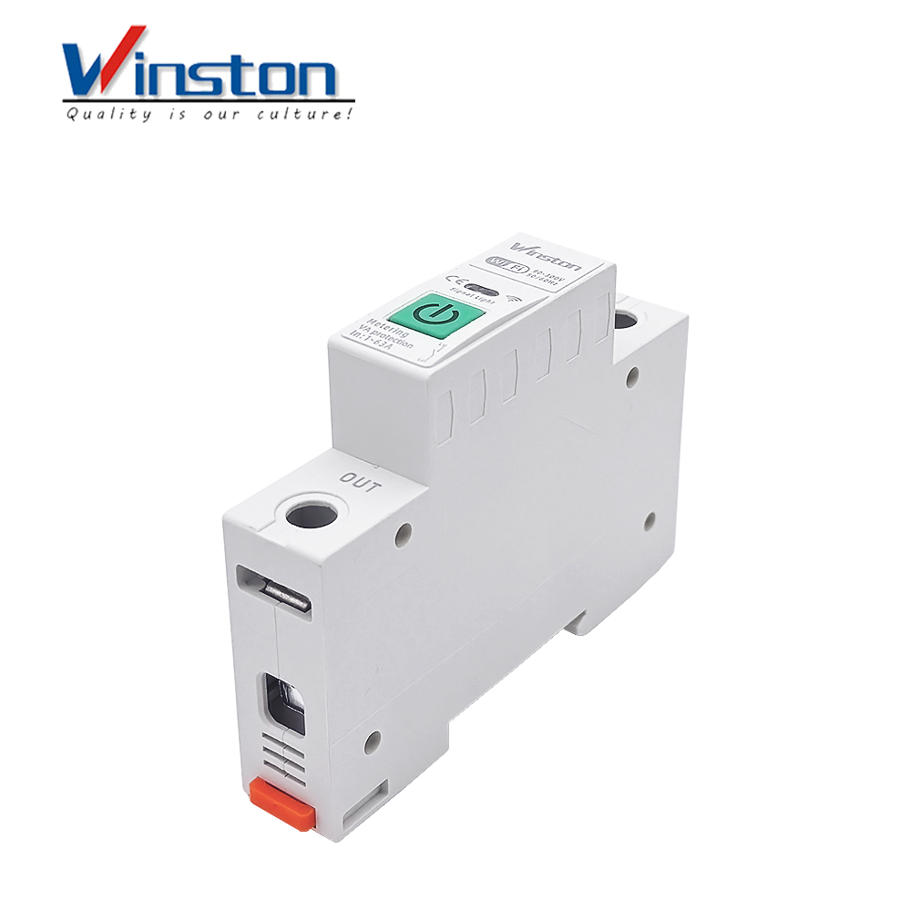 Winston 63A WiFi Smart Circuit Breaker with Energy Metering Over Under Voltage Protection Tuya Remote Control Switch 1p CE
