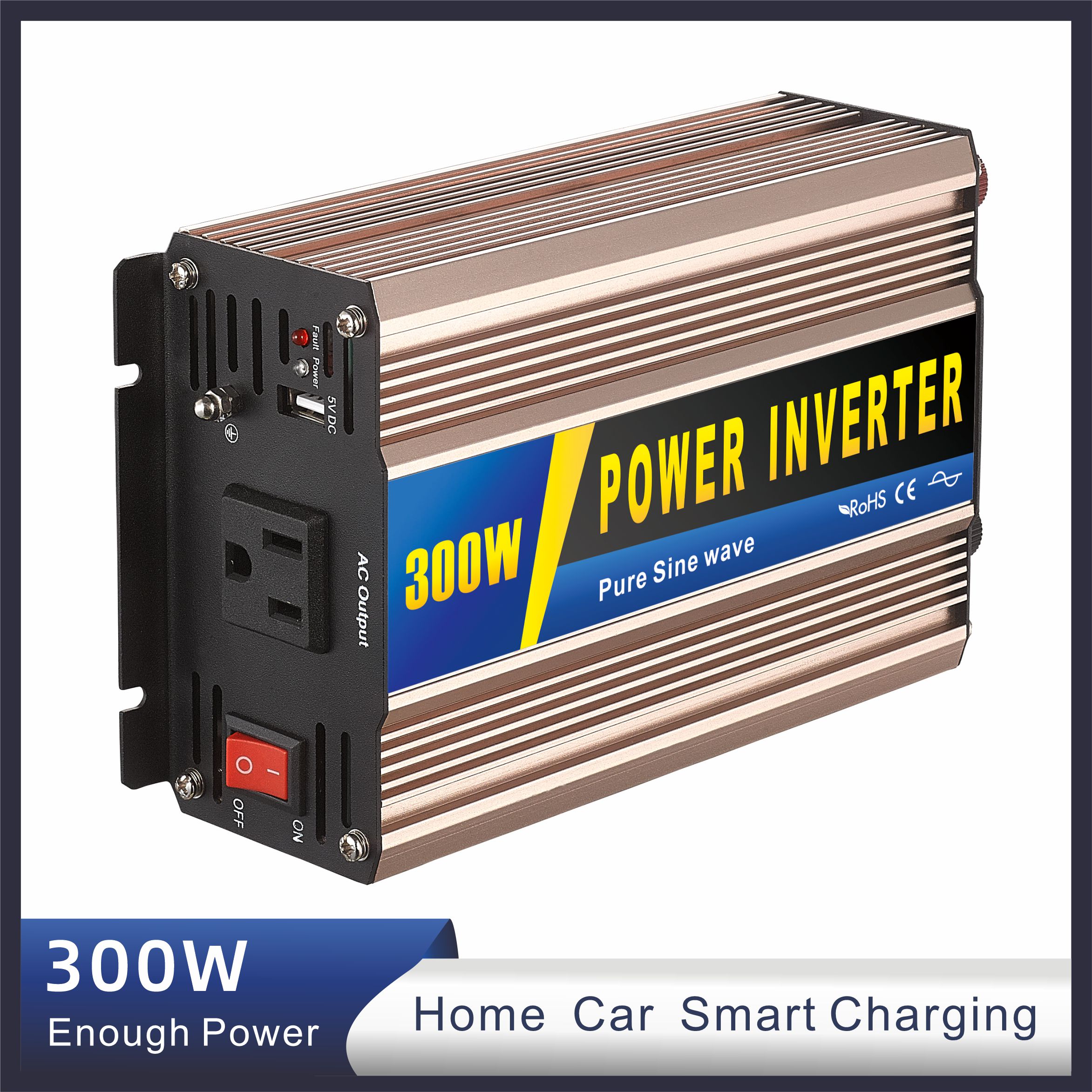 300W 12V 24V 48V DC To 110V 220V AC Power Inverter Solar Pure Sine Wave  Inverter - Buy pure sine wave inverter, power inverter, Solar Inverter  Product on China Thermostat,Heater,Sensor, switching power