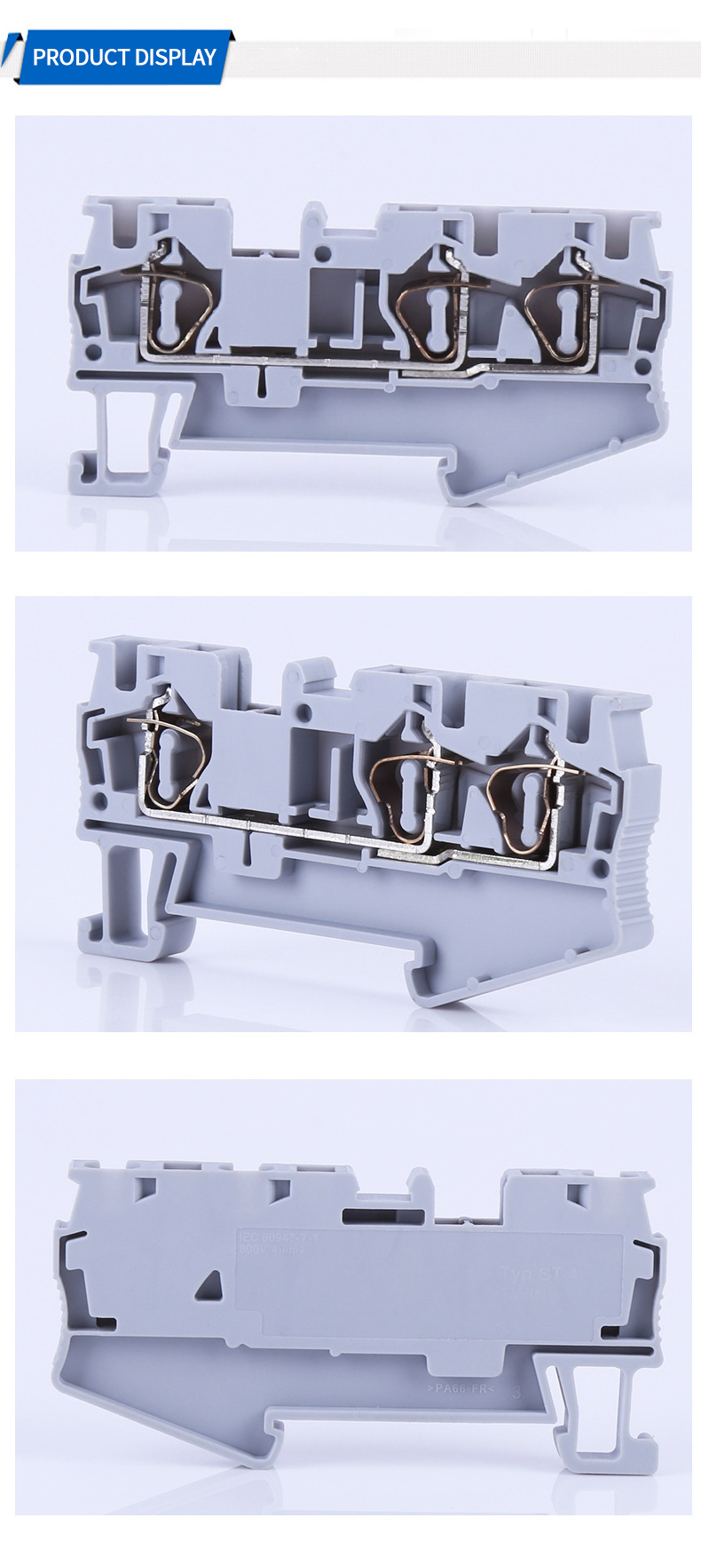 Winston ST4-TWIN Terminals Block High Quality Nylon DIN Rail Brass ...