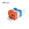 ST2.5 RED Push in Connection Feed Through DIN Rail screw plastic Brass terminal block