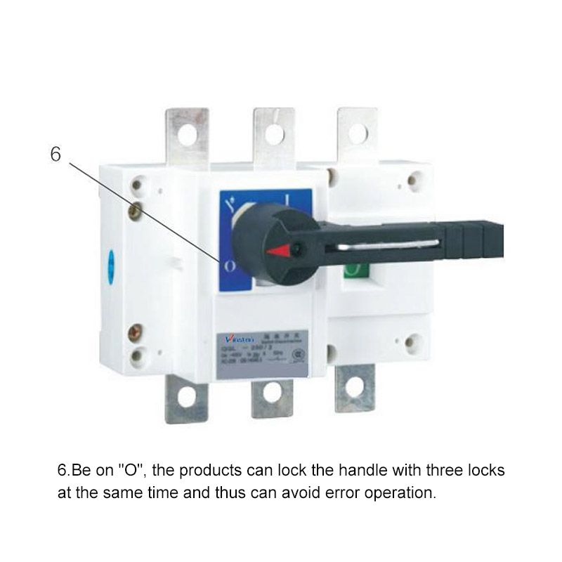 HGL-63A-100A 3P 4P DC Electrical Load Isolation Switch