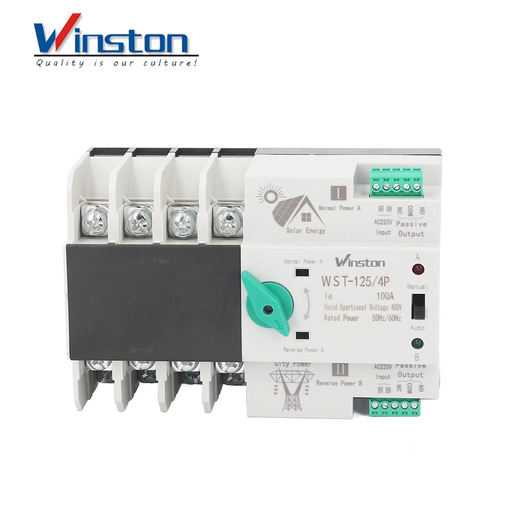 WST-100 2P 3P 4P Dual Power Automatic Transfer Switch SOLAR ATS