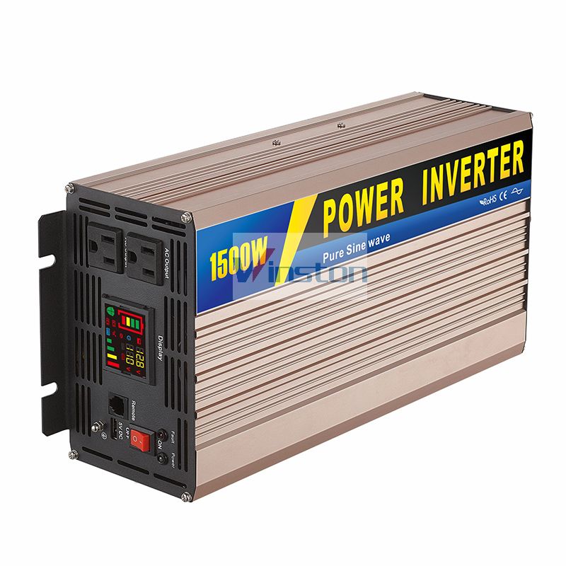 1500W inverter 12v 220v pure sine wave solar power inverter DC 24V 48V to  AC 110V with remote control