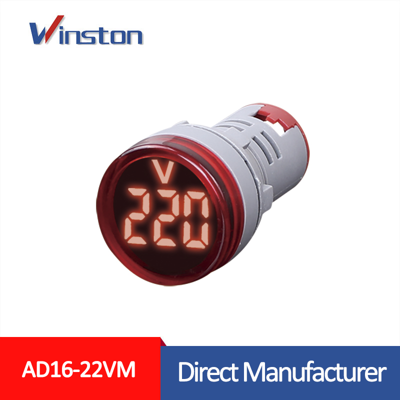 AD16-22VM 22mm AC 20V-500V RED Led light Lamp mini Digital Voltage Meter Voltmeter Indicator
