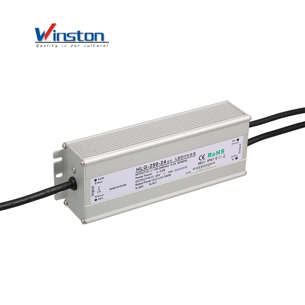 High Quality HLG-250 250W Waterproof Led Lighting Driver Power Supply