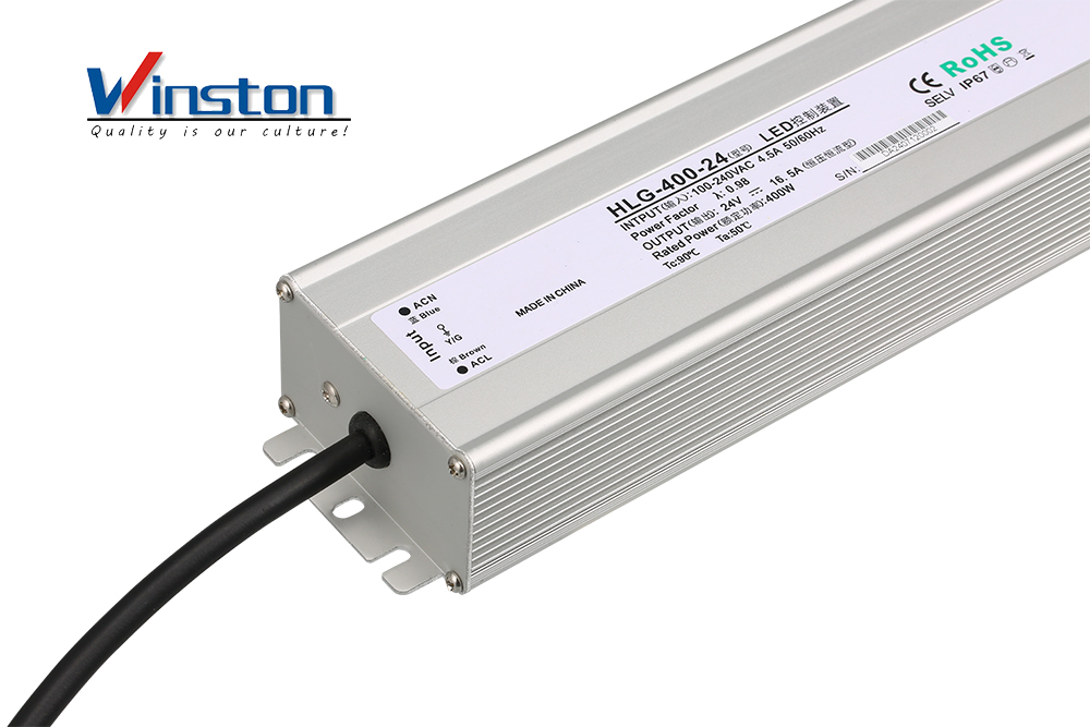 HLG-400 400W Waterproof IP67 SMPS Led Driver Power Supply For Outdoor Led Lighting
