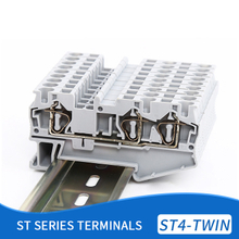 Winston ST4-TWIN Terminals Block High Quality Nylon DIN Rail Brass Brass Terminals Blocks