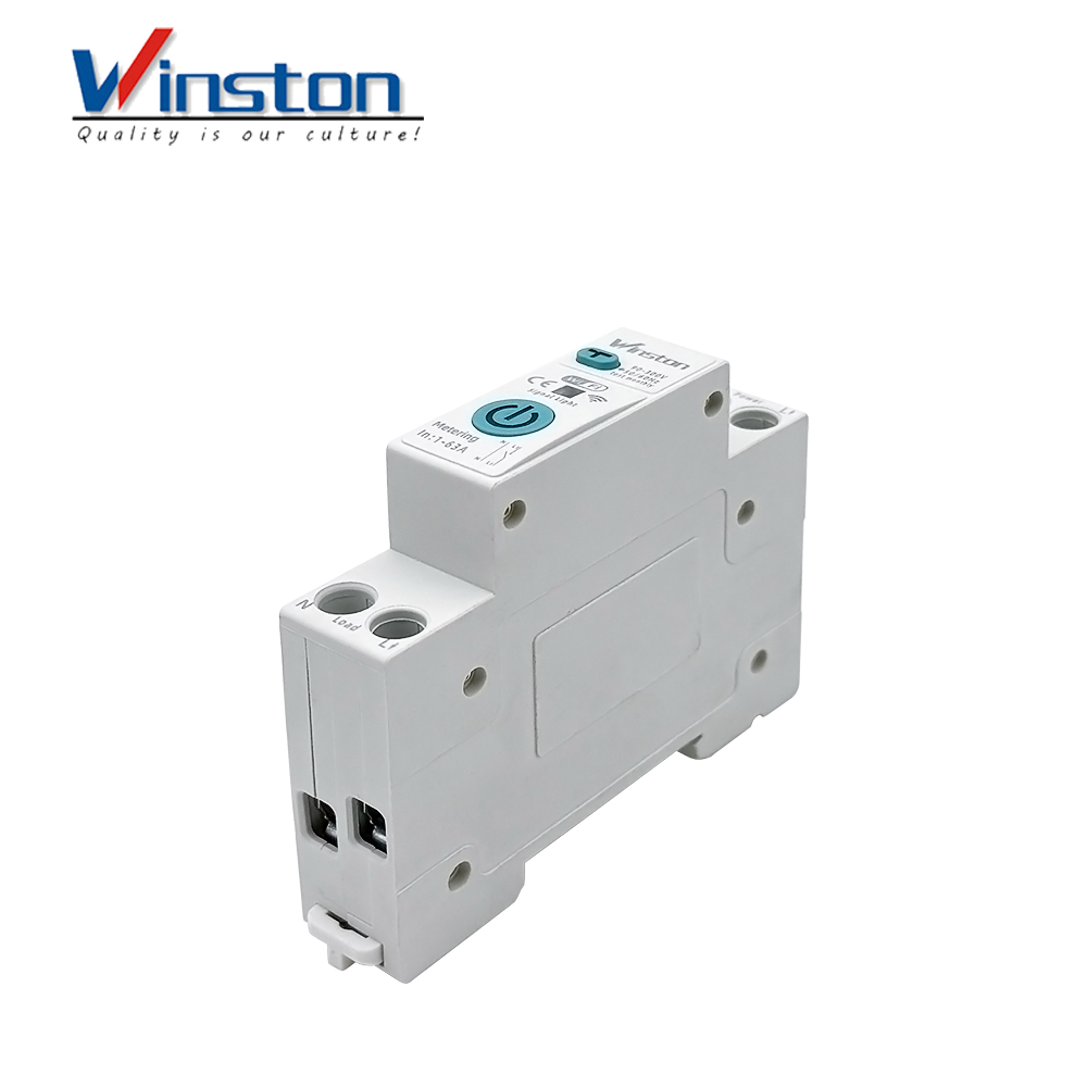 63A WiFi Smart Circuit Breaker RCBO with Energy Metering Power Consumption Monitor Din Rail Leakage Protection Smart Switch CE