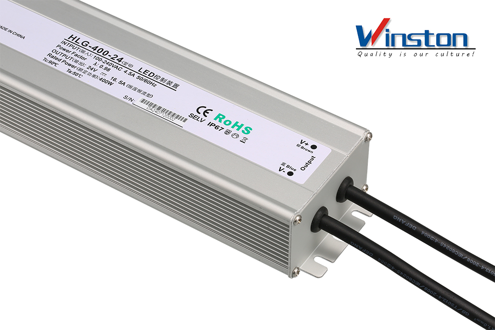 HLG-400 400W Waterproof IP67 SMPS Led Driver Power Supply For Outdoor Led Lighting