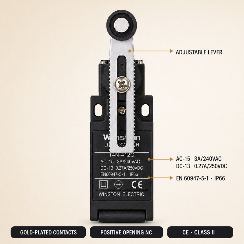 Adjustable Ball Lever Limit Switches IP66 Micro Limit Switch for Automatic Door Position Control