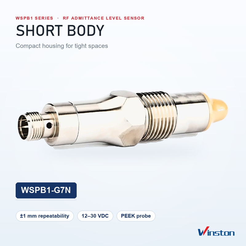Compact Liquid Level Sensor WSPB1-G7N Short Body Water Level Sensor for Small Tanks and Pipe Mounting
