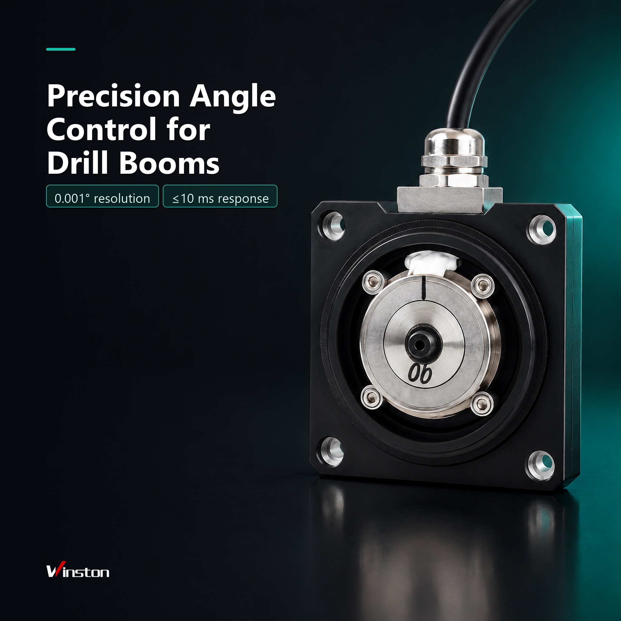 Rotary Angle Sensor 0-360 Degree Inclinometer Tilt Sensor IP67 for Rock Drill Boom Positioning