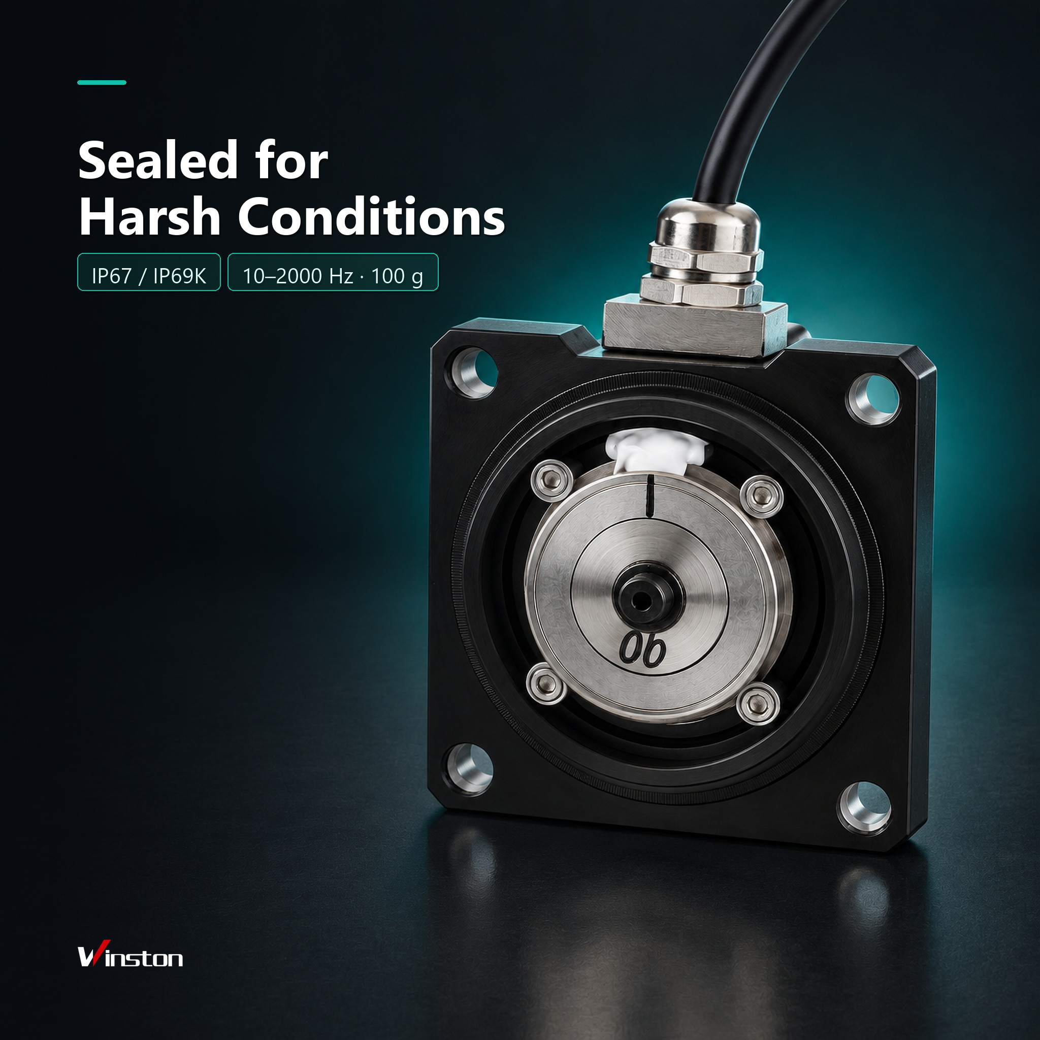 Rotary Angle Sensor 0-360 Degree Inclinometer Tilt Sensor IP67 for Rock Drill Boom Positioning