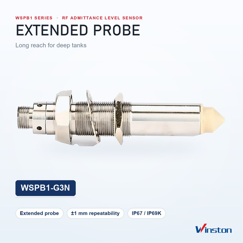 Long Probe Liquid Level Sensor WSPB1-G3N Extended Water Level Sensor for Deep Tanks and Tall Silos G1/2